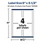 Avery Laser/Inkjet Rectangle Multipurpose Labels, 5" x 3-1/2", Clear, 40/Pack (94256)~#|#~2C2CBD9B-7EA1-40CE-94596A7CE3087EDF_sc7
