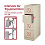 Staples Heavy Duty 4 Drawer Vertical File Cabinet, Letter Size Documents, 26.5" D x 15" W x 51.97" H, Putty/Beige~#|#~2C5A60C6-2BED-46D8-9D7570C42BEE59B9_sc7