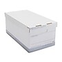 Staples Medium Duty 60% Recycled EZ Fold Corrugated File Box Lift Off Lid, Letter Size, White/Gray, 12/Carton (2489403)~#|#~2C7EC3A7-945B-45BE-AA87E6FFD1527D52_sc7