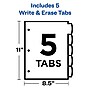 Avery Big Tab Write & Erase Plastic Dividers, 5 Tabs, Bright Multicolor (16129)~#|#~2C926A73-F093-47B6-AAD88C1B61F5B6CB_sc7