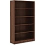 Lorell 60" 5-Shelf Bookcase with Adjustable Shelves, Walnut Laminate (LLR99789)~#|#~2CA0E4D7-3355-456D-AD441EA3665F4657_sc7