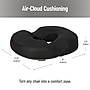 Mind Reader Donut Pillow Seat Cushion with Air-Cloud Technology, Black (DOSEAT-BLK)~#|#~2CA2BD18-D7E9-4FEC-B95AFF14AA51BEEB_sc7