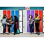 AdirOffice 72'' 2 Tier Black and White Storage Locker, 4/Pack (ADI629-202-B-W-PKG-4)~#|#~2CA2E2E2-EBBF-48B5-9D058A02EFD9A69D_sc7