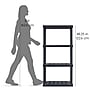 Iris 4-Shelf Plastic Shelving Unit, 48.3" x 23.9" x 11.8", Black (140038)~#|#~2CBCBECF-70D0-400F-96CF578111BF632C_sc7