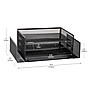 Mind Reader Metal Desktop Organizer Letter Tray, 16.75"L x 9.15"W x 6"H, Black  (4TSIDE2-BLK)~#|#~2CC930FD-FB5C-4885-A49A02CEC11DF374_sc7