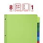 Staples Large Tab Insertable Plastic Dividers, 8‑Tab, Multicolor~#|#~2CE01412-9496-4555-B5BD4CF11E0443B1_sc7