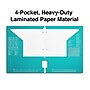 Staples 3-Hole Punched 4-Pocket Paper Presentation Folder, Teal (ST56215-CC)~#|#~2CEC187F-37C1-4282-AF1C199CF158F7F9_sc7