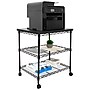 Mount-It! 3-Shelf Steel/Laminate Large Printer Cart with Wheels, Black (MI-7856)~#|#~2CFC90FF-E640-4345-8830268425F94B71_sc7