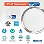 Bulbrite 9" Round 17-Watt 3000K LED Flush Mount Light, 1400 Lumens, Nickel (773610)~#|#~2CFEAA59-23F3-4BD3-B2CCBC6D5D16C262_sc7