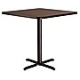 NPS CT Series 36" Square 36" Height Cafe Table, X Base, Black Frame/Mahogany Top (CT33636XCPBTMMY)~#|#~2D061CB6-F5F5-4850-9774B66129BEEADE_sc7