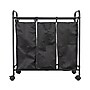 Household Essentials 3-Section Rolling Laundry Sorter, Polyester, Black (HE1111)~#|#~2D1CDEE3-5499-4938-85C3AB85884C4E30_sc7