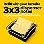 Post-it Pop-up Notes Dispenser for 3" x 3" Notes, Black/Clear (DS330-BK)~#|#~2D3695C7-7DC3-4592-A09453A69954F465_sc7