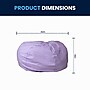 Flash Furniture Cotton Twill Oversized Dot Bean Bag Chair, Lavender~#|#~2D46C8DE-8257-469D-A71F9120BC747619_sc7