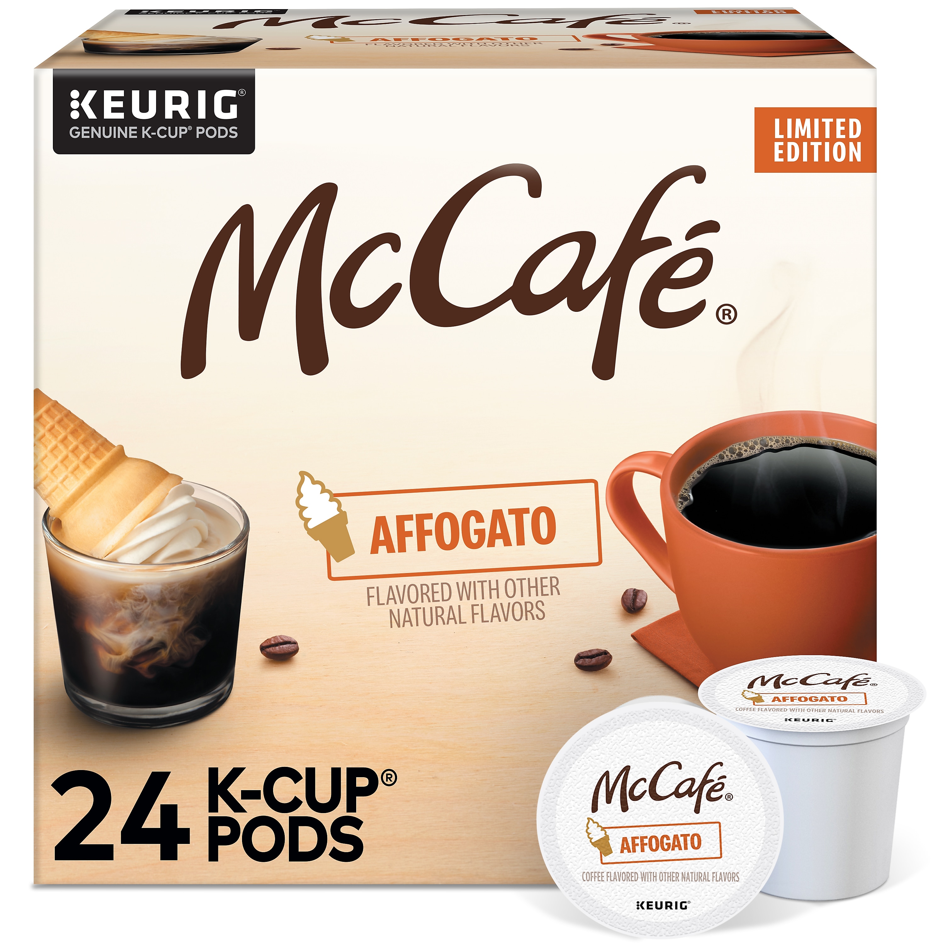 McCafe Affogato Coffee Keurig K Cup Pods Medium Roast 24 Pack 5000380446