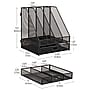 Mind Reader Metal Desk Organizer, Black (FDR4C-BLK)~#|#~2DA5F710-DDAE-449C-A7FD2FF9678C23EF_sc7