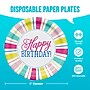 Say Hooray! Birthday Brights "Happy Birthday" 9" Paper Plates, Multicolored, 32 Plates/Pack (DTC382619DPLT)~#|#~2DA70105-49E9-4CBA-BA26092663FC50FC_sc7