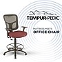 Tempur-Pedic Fabric Drafting Chair with Backrest and Footrest with Lumbar Support, Burgundy (TP8200-BURGUNDY)~#|#~2DB5FC29-7723-4F30-AA9D9CDCA7B20631_sc7