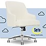 Serta Leighton Fabric Home Office Chair, Ivory (48444)~#|#~2DF87778-4889-4A01-A93EFF2A8EDC591A_sc7