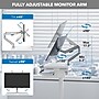Mount-It! MedHub Mobile Medical Cart Workstation with Spring Arm Monitor Mount and Locking Caster Wheels, White/Grey (MI-16016)~#|#~2E0B68C2-4B51-4866-B37A481052BC44BD_sc7