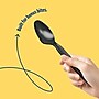 Perk Plastic Spoons, Heavyweight, Black, Disposable Cutlery for Catering, Office Breakroom & Events, 100/Pack~#|#~2E30DDB2-CF45-4946-B4ED722BB0A56C14_sc7
