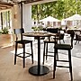 Flash Furniture TopGuard 36" Round Wood Restaurant Dining Table and Bases - Bar Height, Natural/Black Base (STRD36NATTR24B)~#|#~2E31BE8E-74F2-42E9-A6484666977C566F_sc7