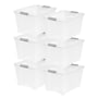 IRIS Stack & Pull 54 Qt. Latch Lid Storage Boxes, Clear, 6/Carton (100243-CT)~#|#~2E4BAA4F-4438-41D3-BAB486DC596BB076_sc7