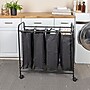Household Essentials 4-Section Rolling Laundry Sorter, Polyester, Black (HE1112)~#|#~2E4EA444-3EC1-4A8F-84FF481E724D78D5_sc7