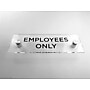 Cosco Employees Only Indoor Wall Sign, 3" x 9", Acrylic Clear (098530)~#|#~2E8E21B3-62DC-4573-950E9A518E508C56_sc7