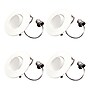Bulbrite 9W Adjustable 4" Integrated LED Gimbal Downlight with E26 Quick Connect, 2700K Warm White, 650 Lumens, 4/Pack~#|#~2E8FD119-35E4-4E12-B8A3500022D21E17_sc7