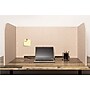 Versare SoundSorb Foldable Fabric Freestanding Privacy Panel, 24"H x 48"W, Beige (DS7826103-1)~#|#~2EABA643-86CB-49A8-895E692291FB845E_sc7