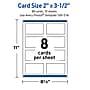 Avery Business Cards, 2" x 3.5", Matte White, 80/Pack (19479399538)~#|#~2EC2FE0D-9DBA-4418-8887B7CDFC0FF39C_sc7
