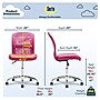 Serta Essentials Armless Ergonomic Bonded Leather/Mesh Swivel Task Chair, Pink (48740E)~#|#~2EC37000-6B8B-4432-89DC34A10B6A0F36_sc7