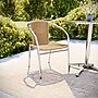 Flash Furniture Lila Aluminum/Rattan Stacking Chair, Beige (TLH020BGE)~#|#~2ED468EA-97F6-4B4B-8B0BB020FE110ADB_sc7