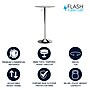 Flash Furniture 23.5'' Round Adjustable-Height Glass Table (Adjustable Range 33.5'' to 41'') (CH5)~#|#~2F0CAE1B-A99D-4467-89C0C5BD355AC108_sc7