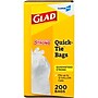 Glad Quick-Tie Tall Kitchen Trash Bags, 13 Gallon, 200/Box (15931)~#|#~2F208916-5903-4246-9DC83FC8136A4782_sc7