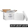 21.25" x 15.5" x 15.5" Insulated Shipping Containers,  200# Mullen Rated, White (269C)~#|#~2F32A436-109F-4B46-9540BBCBFC4BDF03_sc7
