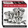 EuroHome Stainless Steel Mix and Measure Set, 12 Piece (3212)~#|#~2F4D8F2E-9772-4739-98572E78DD21CC92_sc7