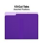 Staples File Folders, 1/3-Cut Tab, Letter Size, Purple, 24/Pack (ST13845-CC)~#|#~2F7F6A81-547A-480D-9285EE312D39C4F5_sc7