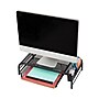 Mind Reader Monitor Stand with Paper Tray, Up to 24" Monitor, Black, 2/Pack (2MESHMON-BLK)~#|#~2FB93074-C904-46A1-8A3193D3B121FA45_sc7