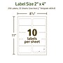 Avery EcoFriendly Laser/Inkjet Shipping Labels, 2" x 4", White, 250 Labels/Pack (48263)~#|#~2FBA1684-3943-4EDF-8C3F2FF00E236AA6_sc7