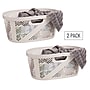 Mind Reader 10.57-Gallon Laundry Basket with Handles, Plastic, Ivory, 2/Set (2HHAMP40-IVO)~#|#~2FC9765D-56CB-4F98-AA6DF26F669B321E_sc7