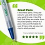 BIC Ecolutions Clic Stic Retractable Ballpoint Pens, Medium Point, Blue Ink, Dozen (CSEM11BE)~#|#~2FC9F1F2-5A3D-4EB4-A275CA9251443F79_sc7