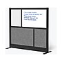 Luxor Workflow Series 4-Panel Freestanding Modular Room Divider System Starter Wall with Whiteboard, 48"H x 53"W, Black/Gray~#|#~2FF25CFB-B100-49D5-8F380C9111B15547_sc7