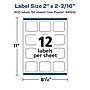 Avery Laser/Inkjet Square Multipurpose Labels, 2" x 2-3/16", Clear, 600/Box (94124)~#|#~2FF44543-F75A-42C6-8E0B8B4286F58BB8_sc7