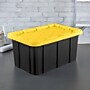 Sterilite 17 Gallon Industrial Garage Tote with Snap-on Lid, Plastic, Yellow/Black, 6/Carton (50639Y06)~#|#~30262201-991D-4135-9EC2AEE8F94AD0E3_sc7