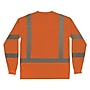 GloWear 8368 High Visibility Long Sleeve T-Shirt, ANSI Type R Class 3, Orange, Medium (22063)~#|#~305E8217-317D-48E3-813D278A502BB565_sc7