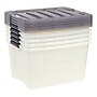 Iris 40 Quart Stack and Pull Plastic Latching Storage Bin, Clear (500209)~#|#~306CBE8A-3336-4959-80317FED5267F1F4_sc7