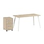 Bush Business Furniture Vista 60"W Desk with 3 Drawer Mobile File Cabinet, Natural Elm (VST002NESU)~#|#~306FD60F-1D3F-4F89-94E2023D1FD35053_sc7
