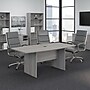 Bush Business Furniture 72W x 36D Boat Shaped Conference Table with Wood Base, Platinum Gray (99TB7236PG)~#|#~3083A38A-651D-4505-88F7D7078ACBEA3D_sc7