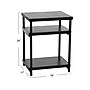 Household Essentials Jamestown 18"W x 17"D Laminate Side/End Table, 2 Shelves, Black Oak/Black (8174-1)~#|#~308DF935-3143-440A-8D9D1905F1C198F7_sc7
